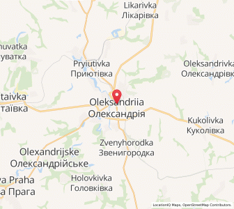 Map of Oleksandriïa, Kirovohrad