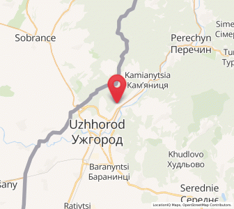 Map of Onokivtsi, Transcarpathia