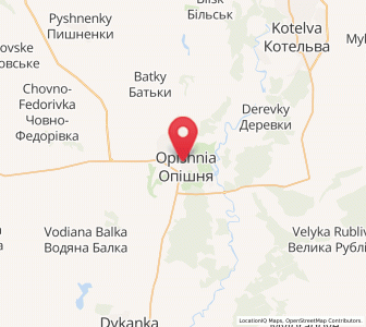 Map of Opichnia, Poltava