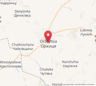 Map of Orjytsia, Poltava