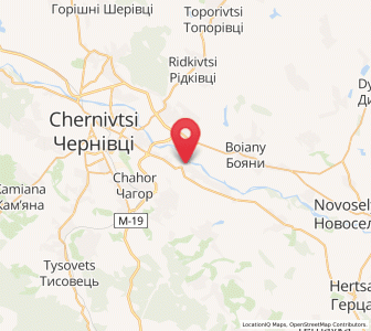 Map of Ostrytsia, Chernivtsi