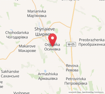 Map of Ossynivka, Odessa