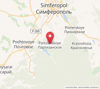 Map of Partizanskoye, Crimea
