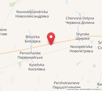 Map of Partyzanské, Mykolaiv