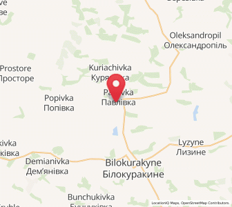 Map of Pavlivka, Luhansk