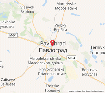 Map of Pavlohrad, Dnipropetrovsk