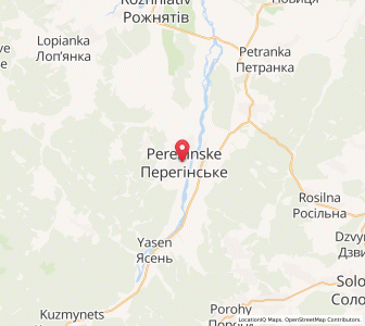 Map of Péréhinské, Ivano-Frankivsk