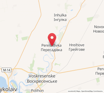 Map of Péréssadivka, Mykolaiv