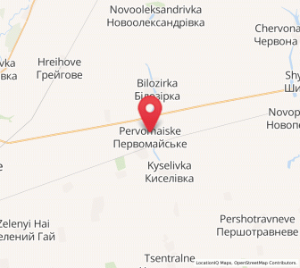 Map of Pervomaïské, Mykolaiv