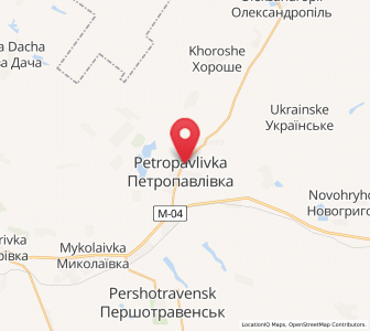 Map of Pétropavlivka, Dnipropetrovsk