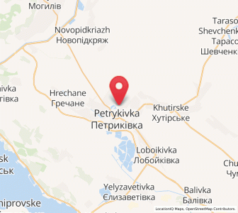 Map of Petrykivka, Dnipropetrovsk