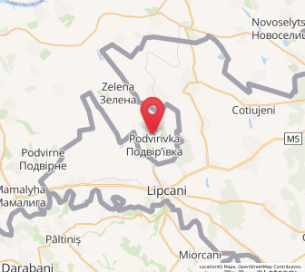 Map of Podvirïvka, Chernivtsi