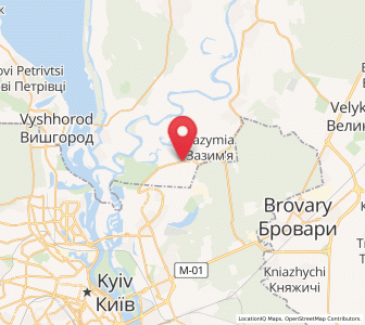 Map of Pohreby, Kiev