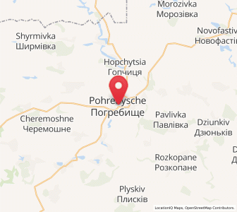 Map of Pohrébychtché, Vinnytsia