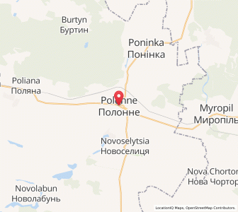 Map of Polonné, Khmelnytskyi