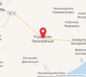 Map of Pryazovské, Zaporizhzhia