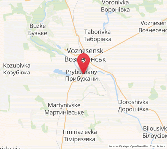 Map of Pryboujany, Mykolaiv
