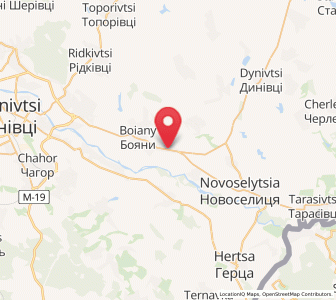 Map of Pryprouttia, Chernivtsi