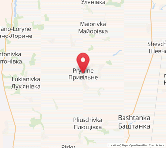 Map of Pryvilné, Mykolaiv