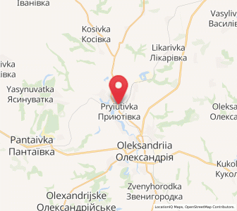 Map of Pryïoutivka, Kirovohrad