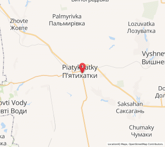 Map of Piatykhatky, Dnipropetrovsk