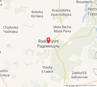 Map of Radomyshl, Zhytomyr