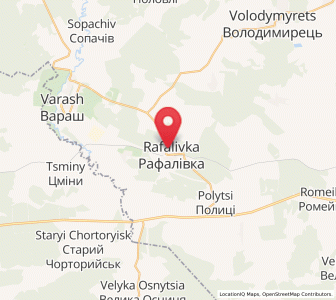 Map of Rafalivka, Rivne