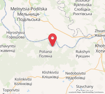 Map of Rachkiv, Chernivtsi