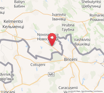 Map of Rossochany, Chernivtsi