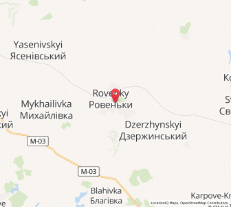 Map of Rovenky, Luhansk