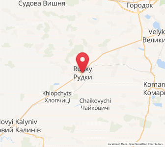 Map of Rudky, Lviv