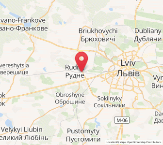 Map of Rudne, Lviv