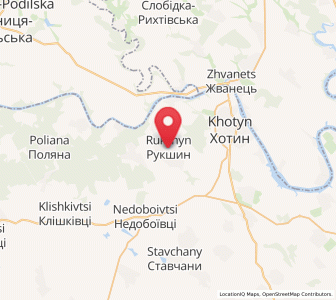 Map of Roukchyn, Chernivtsi