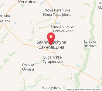 Map of Sakhnovshchyna, Kharkiv