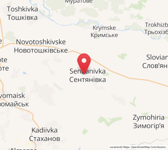 Map of Frounze, Luhansk