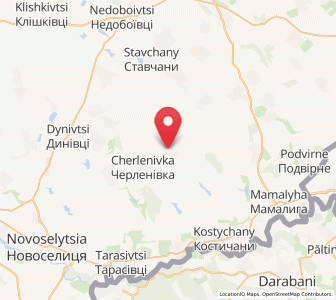Map of Chtcherbyntsi, Chernivtsi