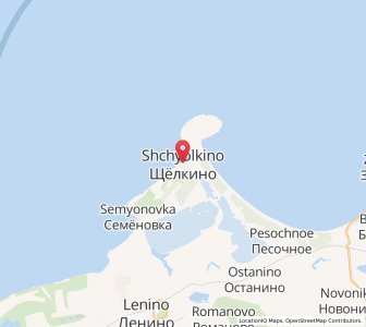 Map of Shchyolkino, Crimea