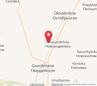 Map of Shirokoye, Crimea