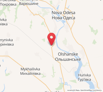 Map of Chostakové, Mykolaiv