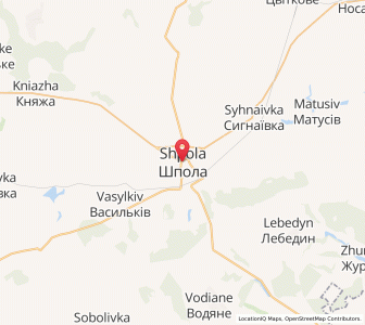 Map of Chpola, Cherkasy