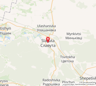 Map of Slavouta, Khmelnytskyi