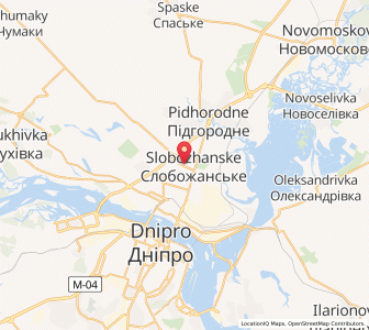 Map of Slobojanské, Dnipropetrovsk