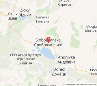 Map of Slobojanske, Kharkiv