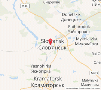 Map of Slaviansk, Donetsk