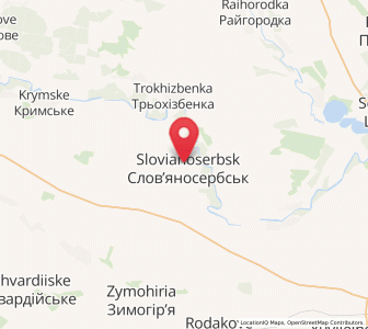 Map of Slov`yanoserbsk, Luhansk