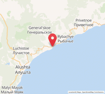 Map of Solnechnogorskoye, Crimea