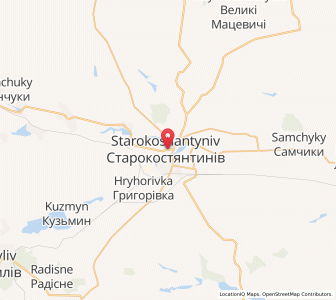 Map of Starokostiantyniv, Khmelnytskyi