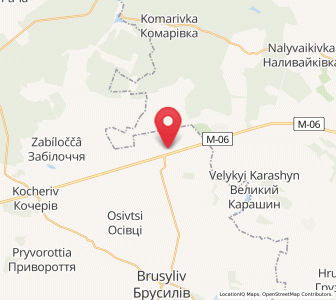 Map of Stavyshche, Zhytomyr