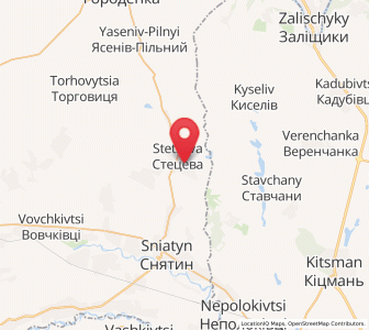 Map of Stetseva, Ivano-Frankivsk