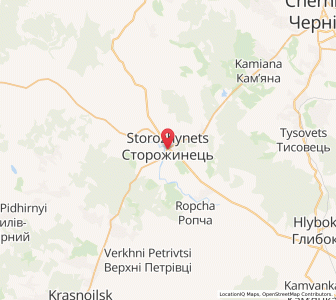 Map of Storojynets, Chernivtsi